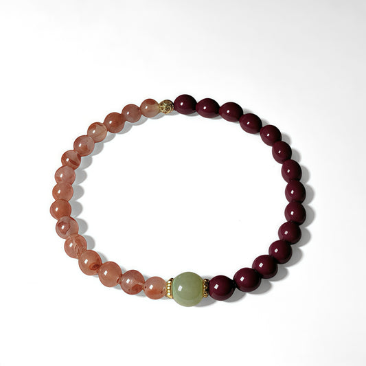 Hetian Jade & Cinnabar Bracelet