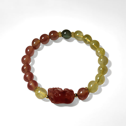 Natural Crystal Pixiu Bracelet