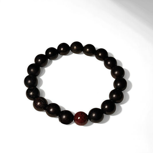 Sandalwood & Cinnabar Bracelet