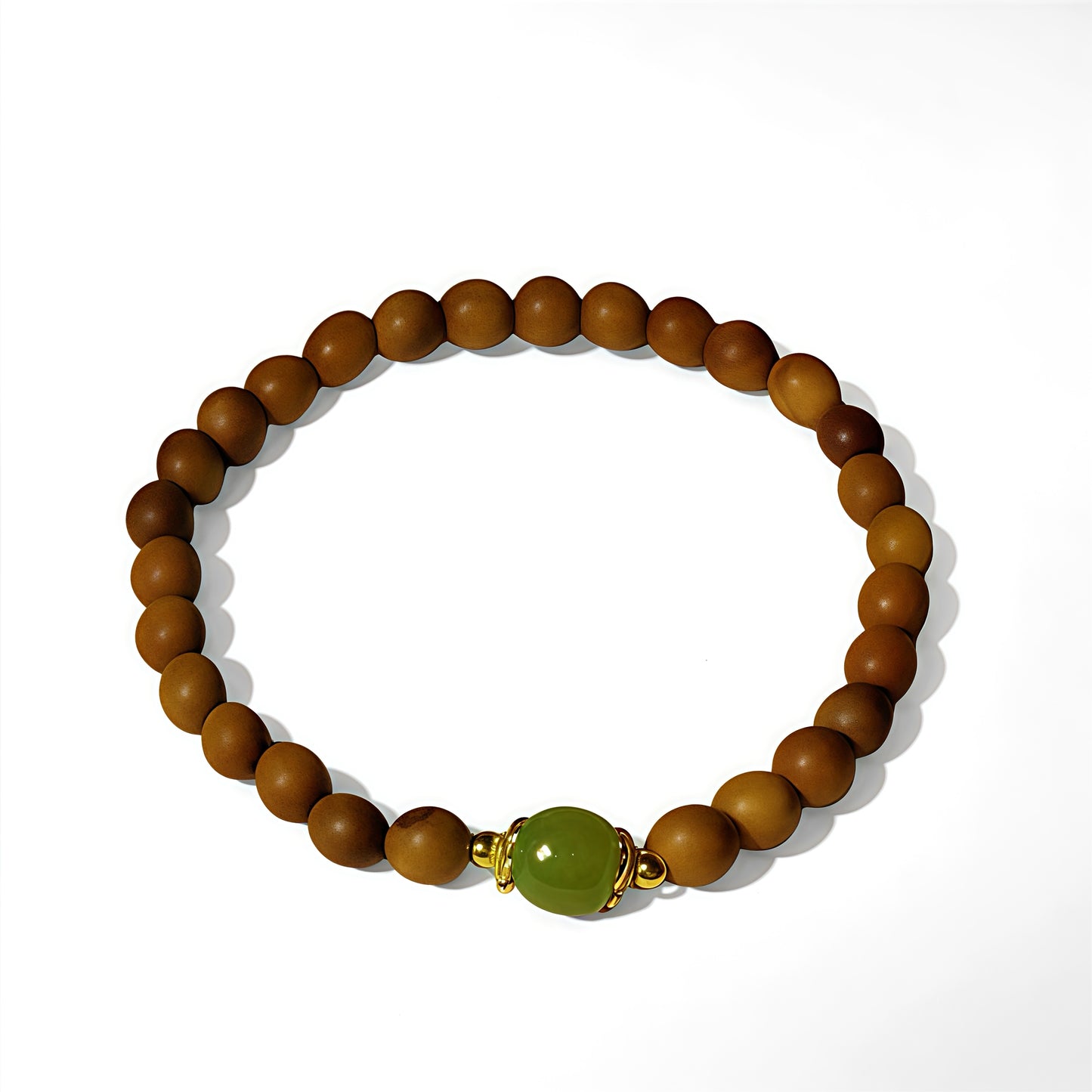 Sandalwood & Hetian Jade Bracelet (6mm)