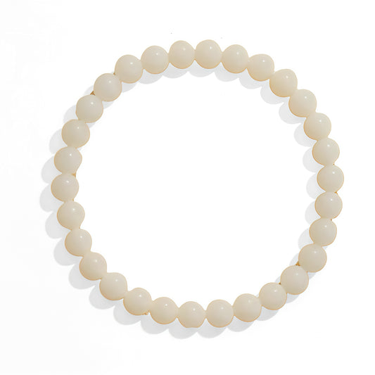 White Jade Bodhi Seed Bracelet