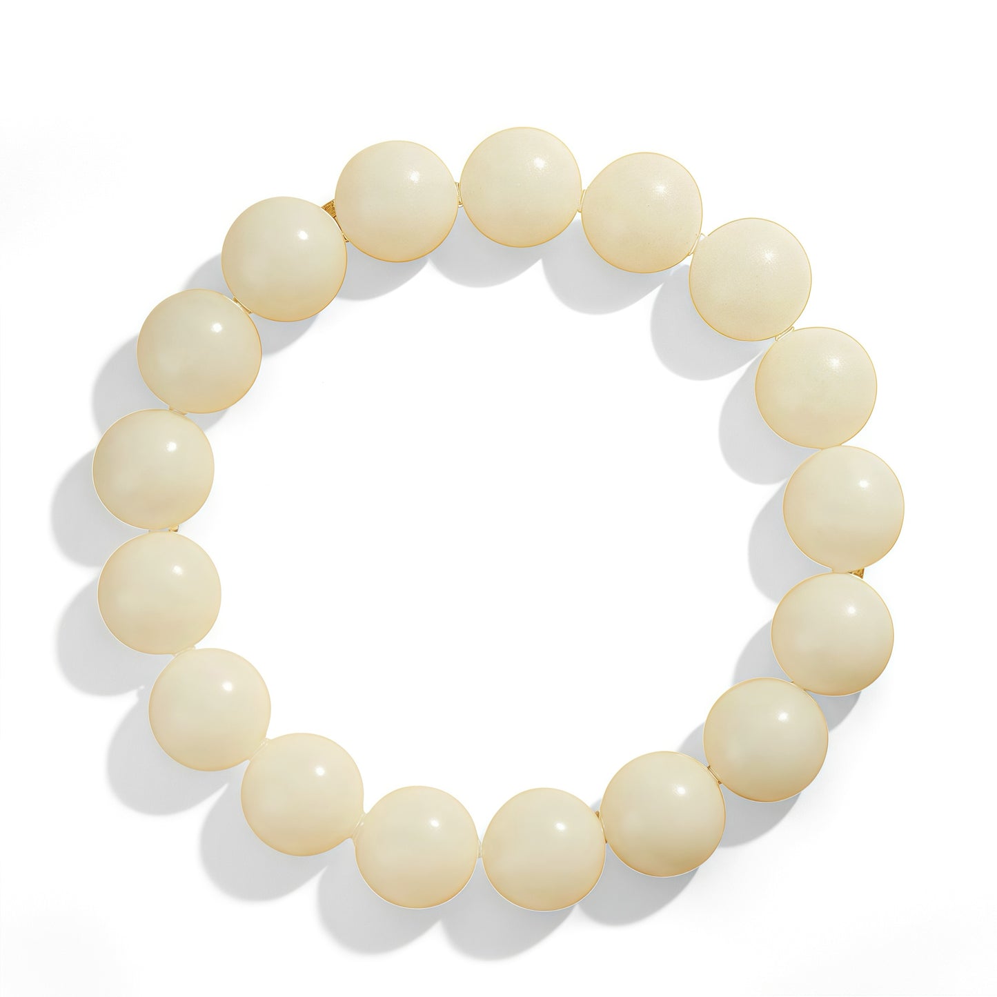 White Jade Bodhi Seed Bracelet (12mm）