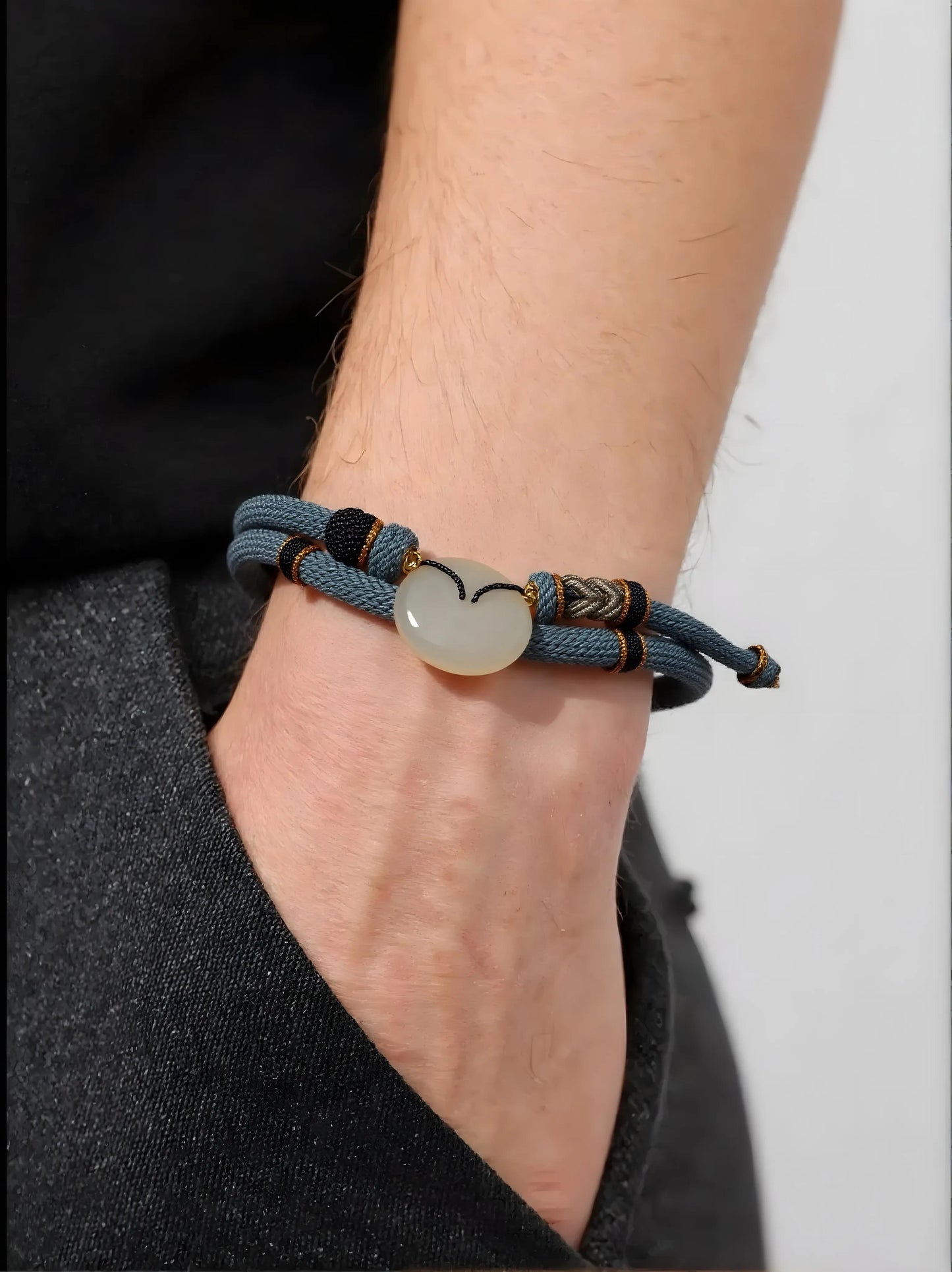 Agate Peaceful Coin（Blue）
