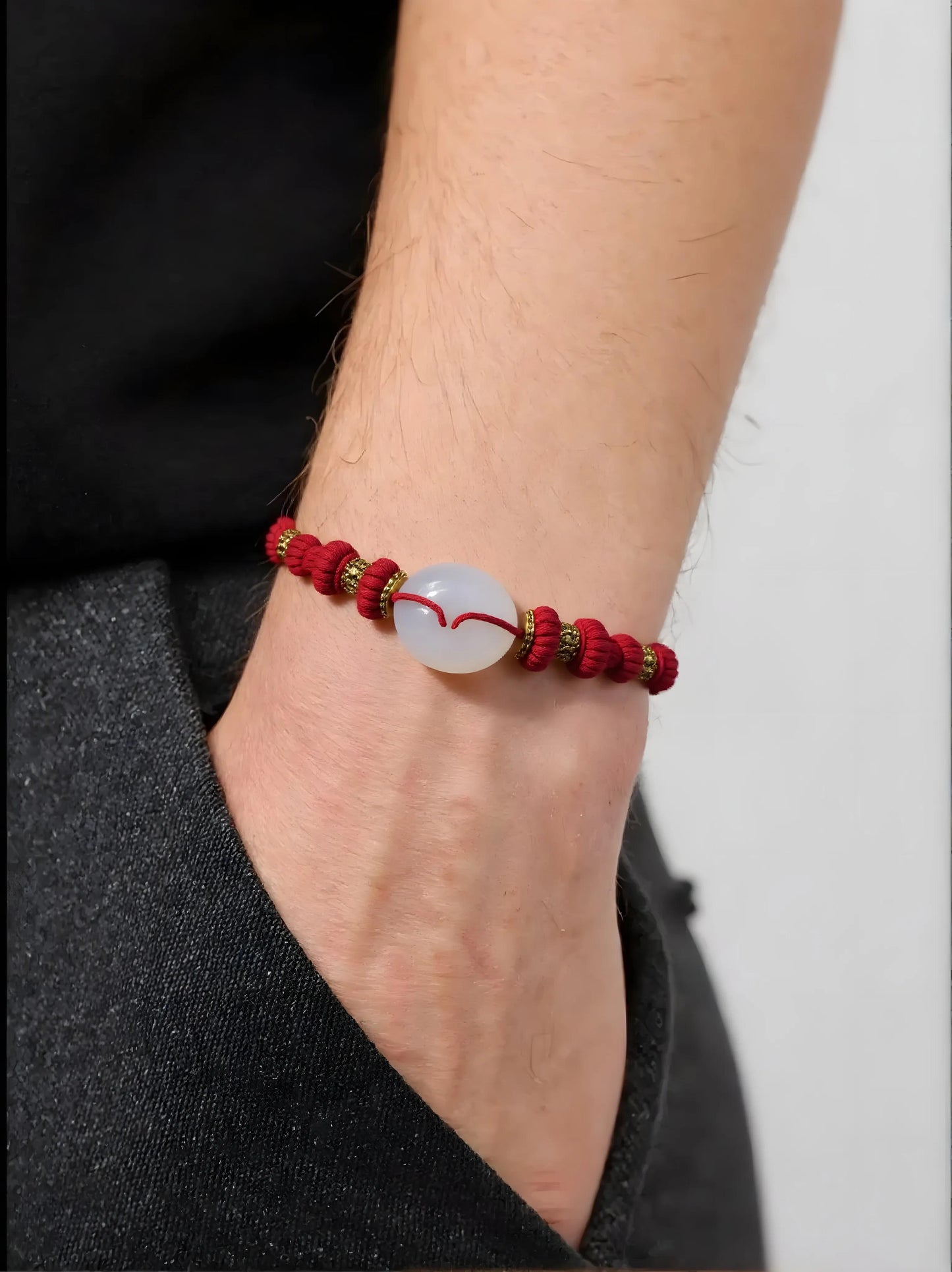 Agate Peaceful Coin (Red)